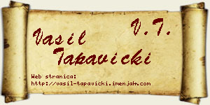 Vasil Tapavički vizit kartica